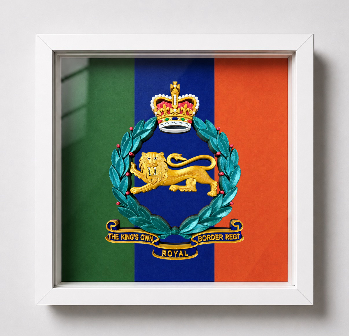 King's Own Royal Border Regiment Full Colour Stable Belt Display Frame | Officially Licensed