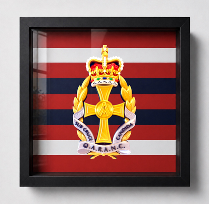Queen Alexandra's Royal Army Nursing Corps Queen's Crown Cap Badge Display Frame | Officially Licensed