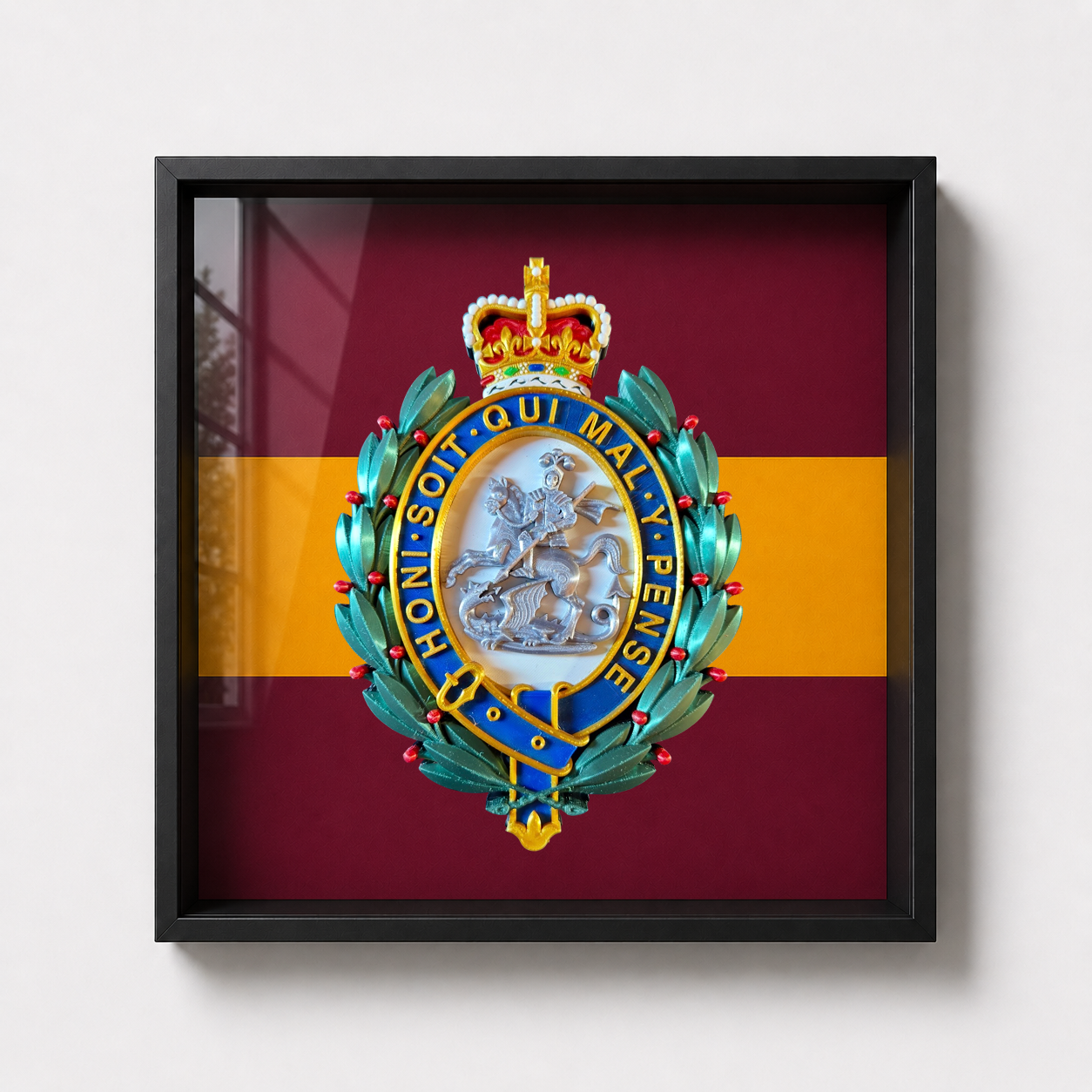 Royal Regiment of Fusiliers Cap Badge Display Frame Queen's Crown | Officially Licensed