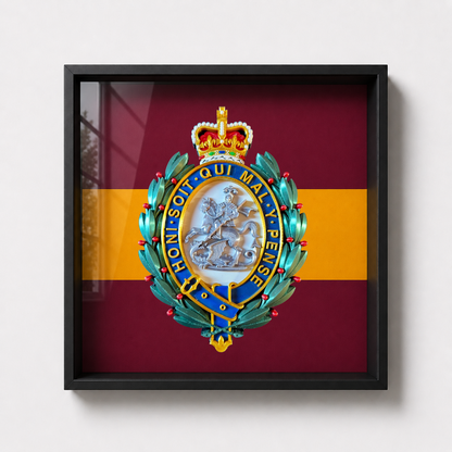 Royal Regiment of Fusiliers Cap Badge Display Frame Queen's Crown | Officially Licensed