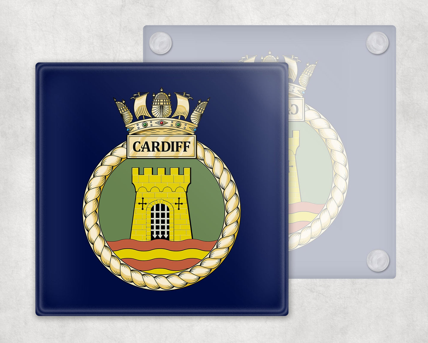 HMS Cardiff - Glass Coaster