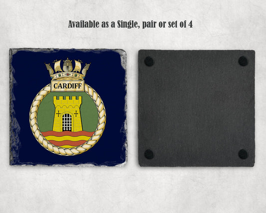 HMS Cardiff - Slate Coaster