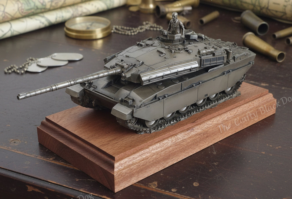 Challenger 1 Main Battle Tank Cold Cast Bronze Statue | Handmade in England
