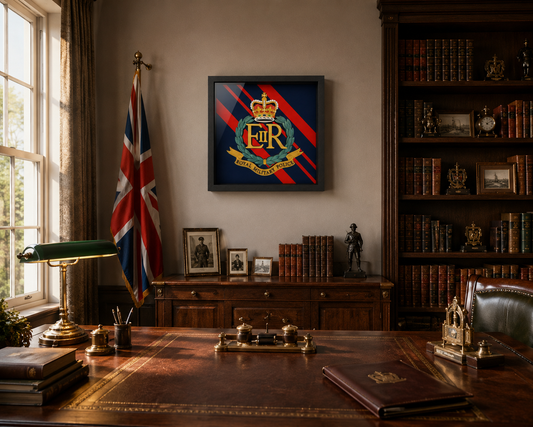 Royal Military Police Cap Badge Display Frame – Queen's Crown | Officially Licensed