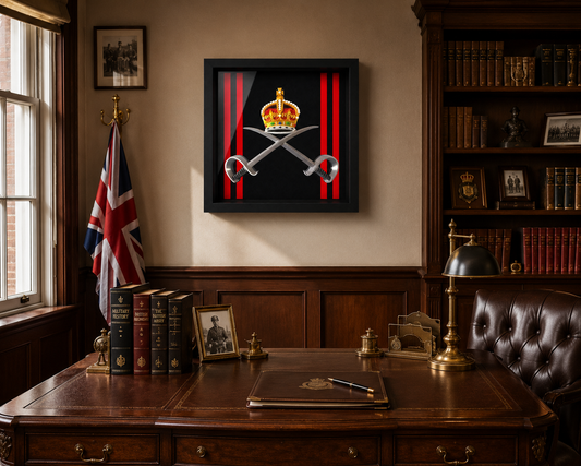Royal Army Physical Training Corps (RAPTC) Cap Badge Display Frame – King's Crown | Officially Licensed