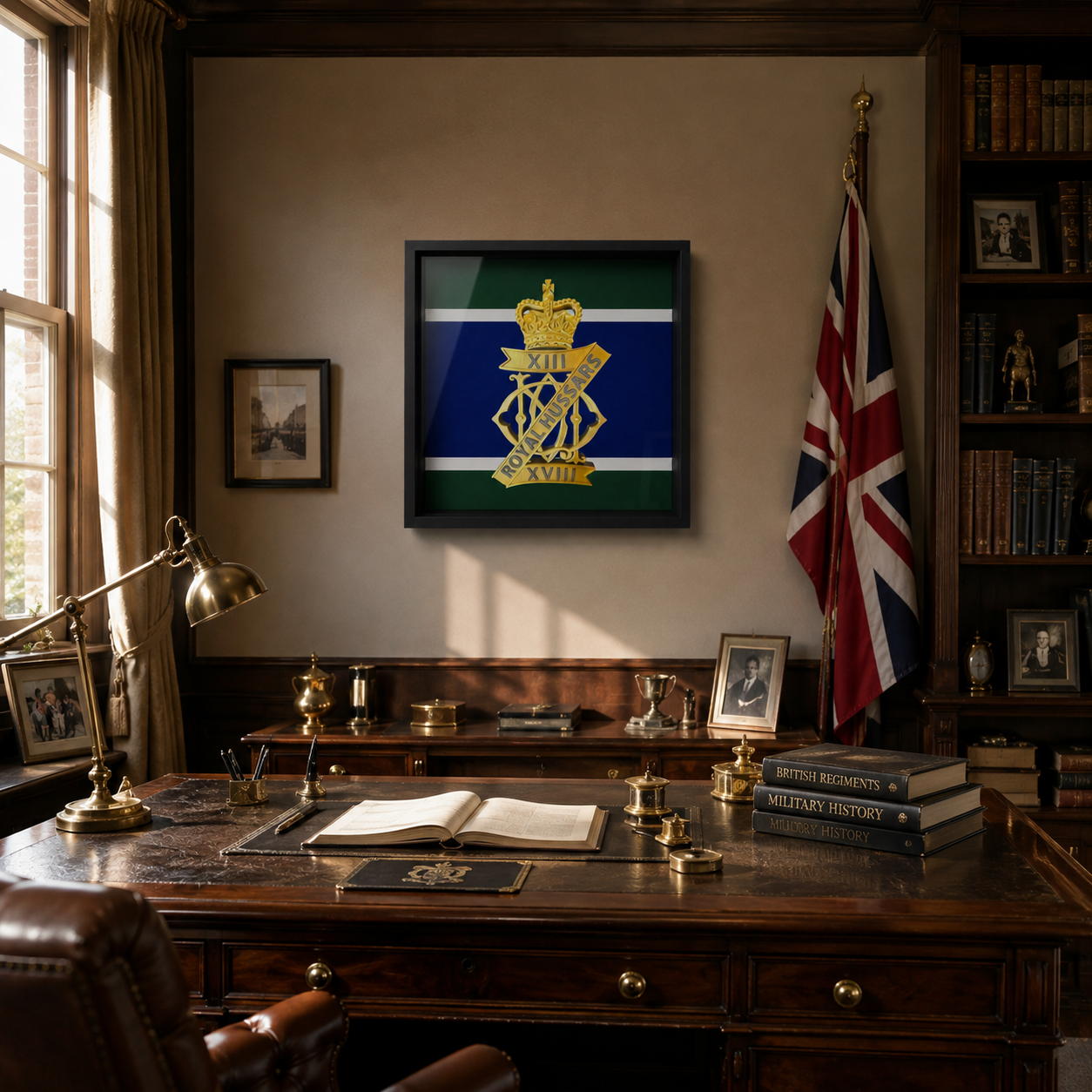 13th/18th Royal Hussars Cap Badge Display Frame | Officially Licensed