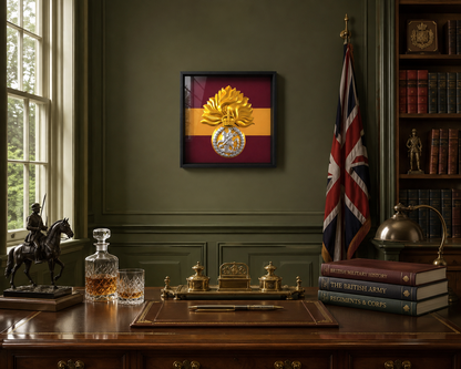 Royal Regiment of Fusiliers Grenade Display Frame King's Crown | Officially Licensed