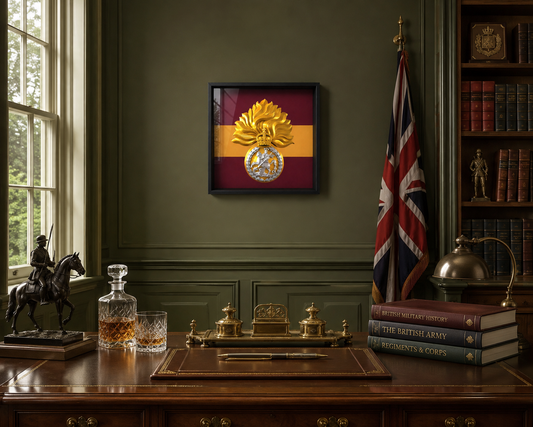 Royal Regiment of Fusiliers Grenade Display Frame King's Crown | Officially Licensed
