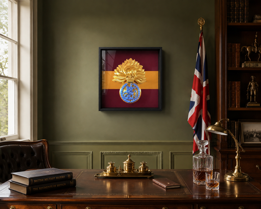 Royal Regiment of Fusiliers Grenade Display Frame Queen's Crown | Officially Licensed