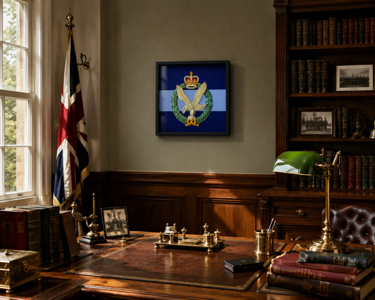 Army Air Corps Cap Badge Display Frame Queen's Crown | Officially Licensed