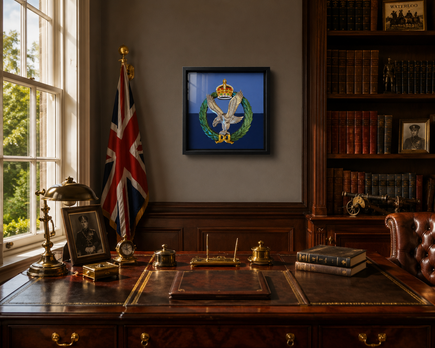 Army Air Corps Cap Badge Display Frame – Military Colours King's Crown | Officially Licensed