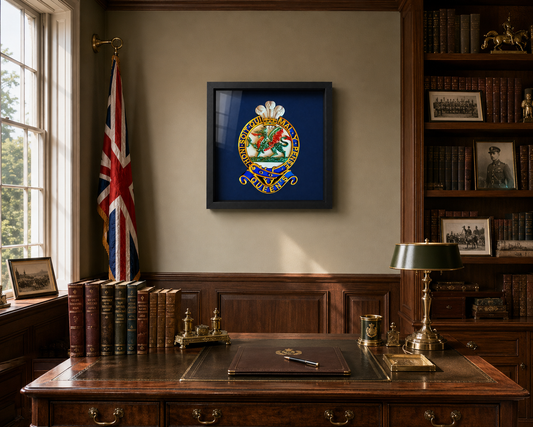 Queen's Regiment Cap Badge Display Frame | Officially Licensed