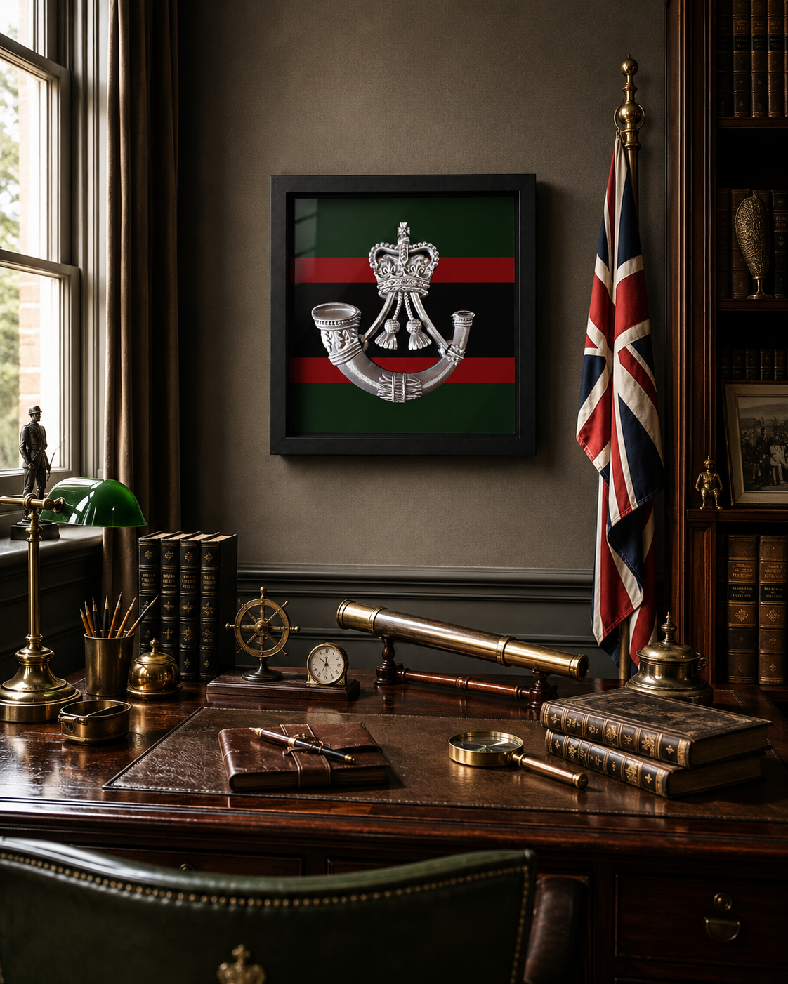 The Rifles Cap Badge Display Frame – Queen's Crown | Officially Licensed