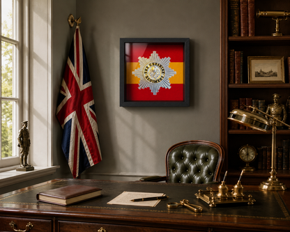 Cheshire Regiment Cap Badge Display Frame – Full Colour | Officially Licensed