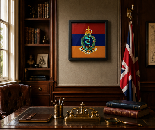 Royal Army Medical Corps King's Crown Cap Badge Display Frame | Officially Licensed