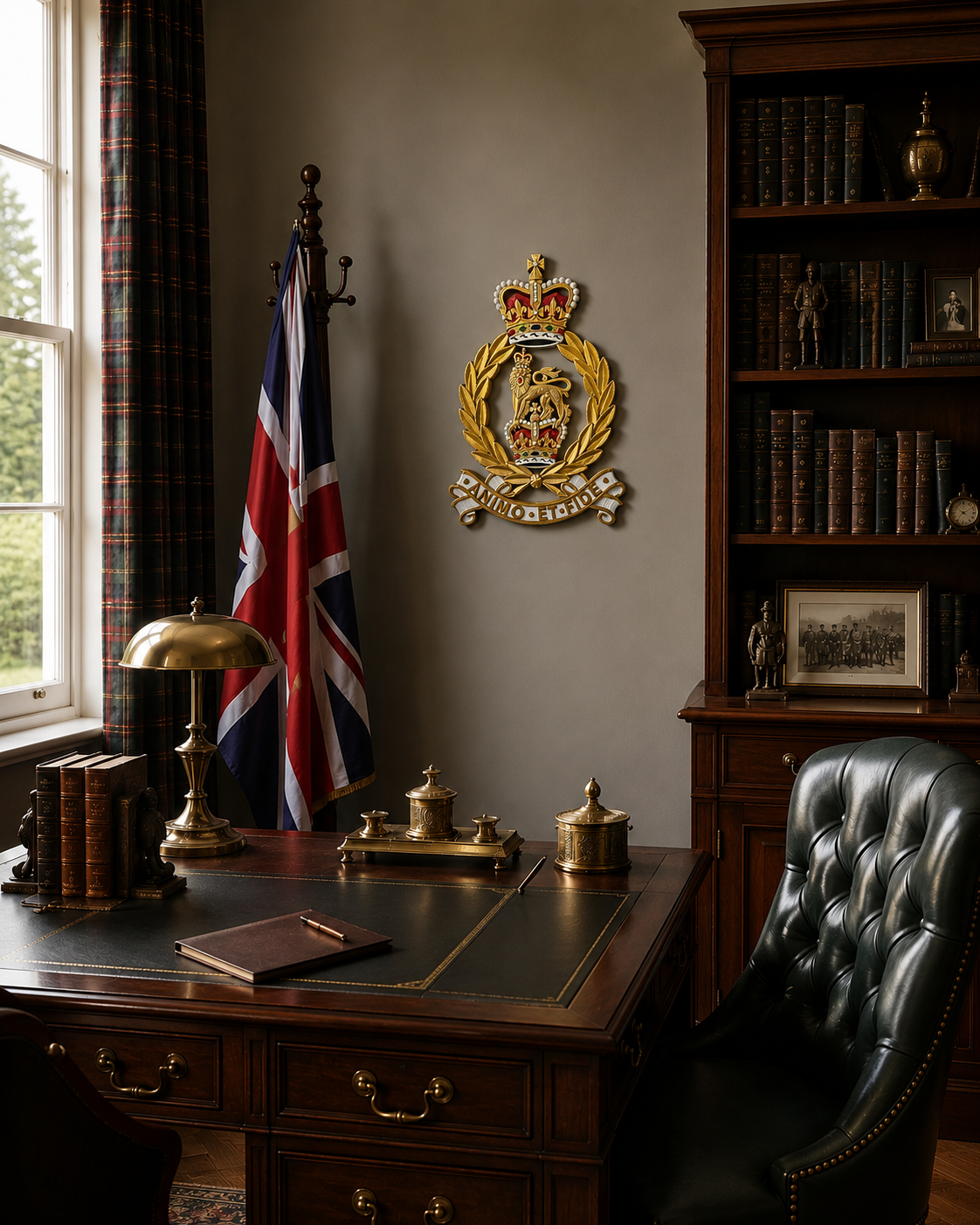 Adjutant General's Corps Queen's Crown Cap Badge | Officially Licensed