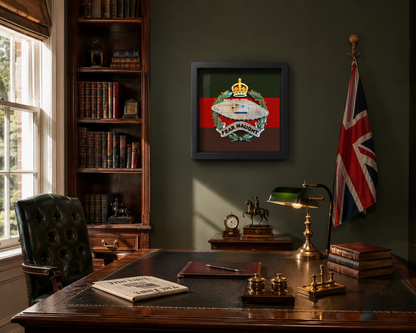 Royal Tank Regiment King's Crown Cap Badge Display Frame | Officially Licensed