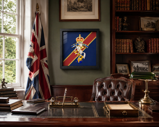 Royal Electrical and Mechanical Engineers King's Crown Cap Badge Display Frame | Officially Licensed