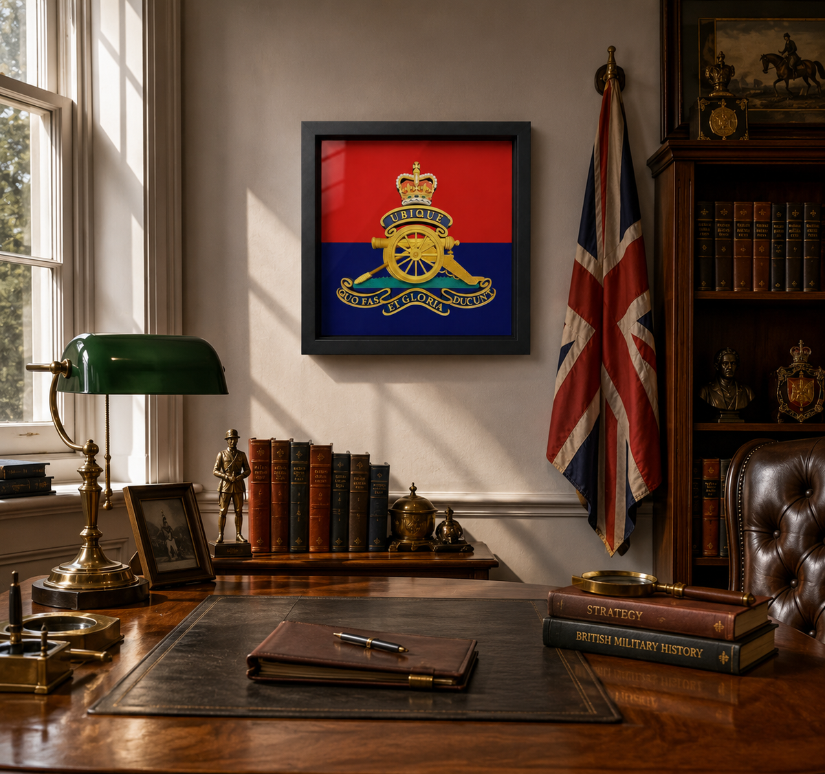 Royal Regiment of Artillery Queen's Crown Cap Badge Display Frame | Officially Licensed