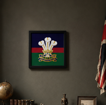 The Royal Welsh 3D Cap Badge and Display Frame | Officially MOD Licensed