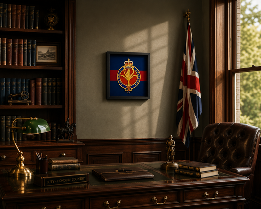 Welsh Guards Cap Badge Display Frame – Queen's Crown | Officially Licensed
