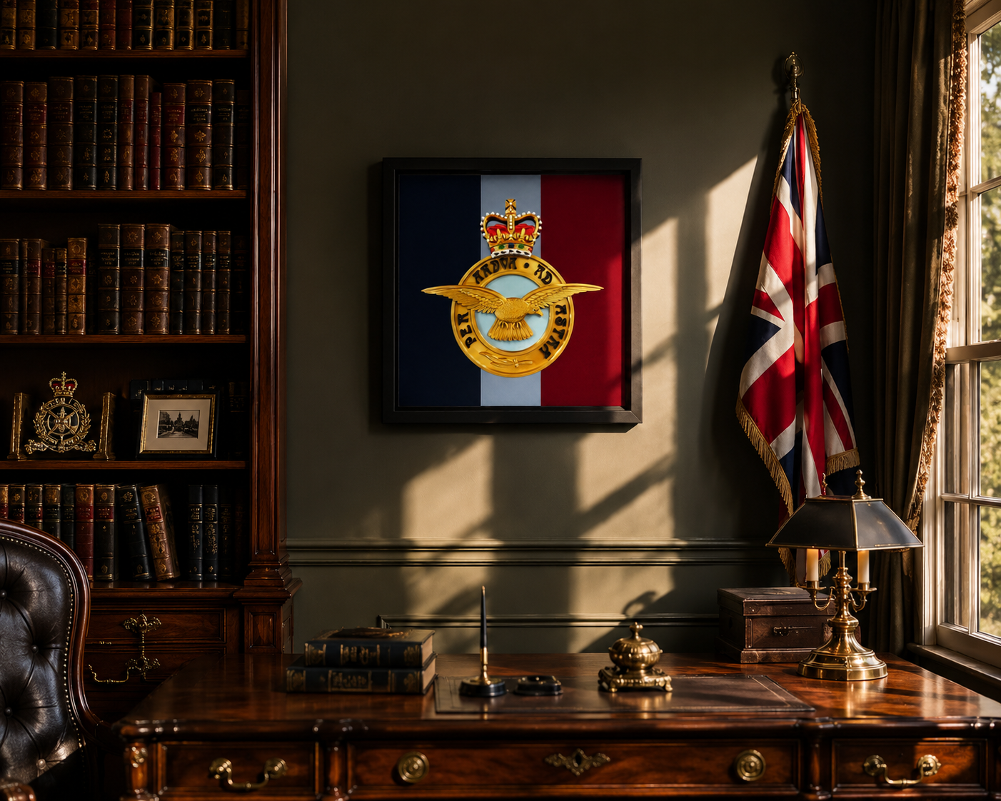 Royal Air Force Queen's Crown Emblem Display Frame | Official MOD-Licensed Gift