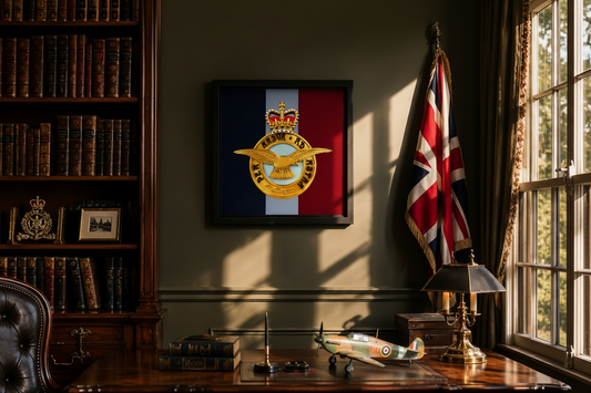 Royal Air Force Queen's Crown Emblem Display Frame | Officially Licensed