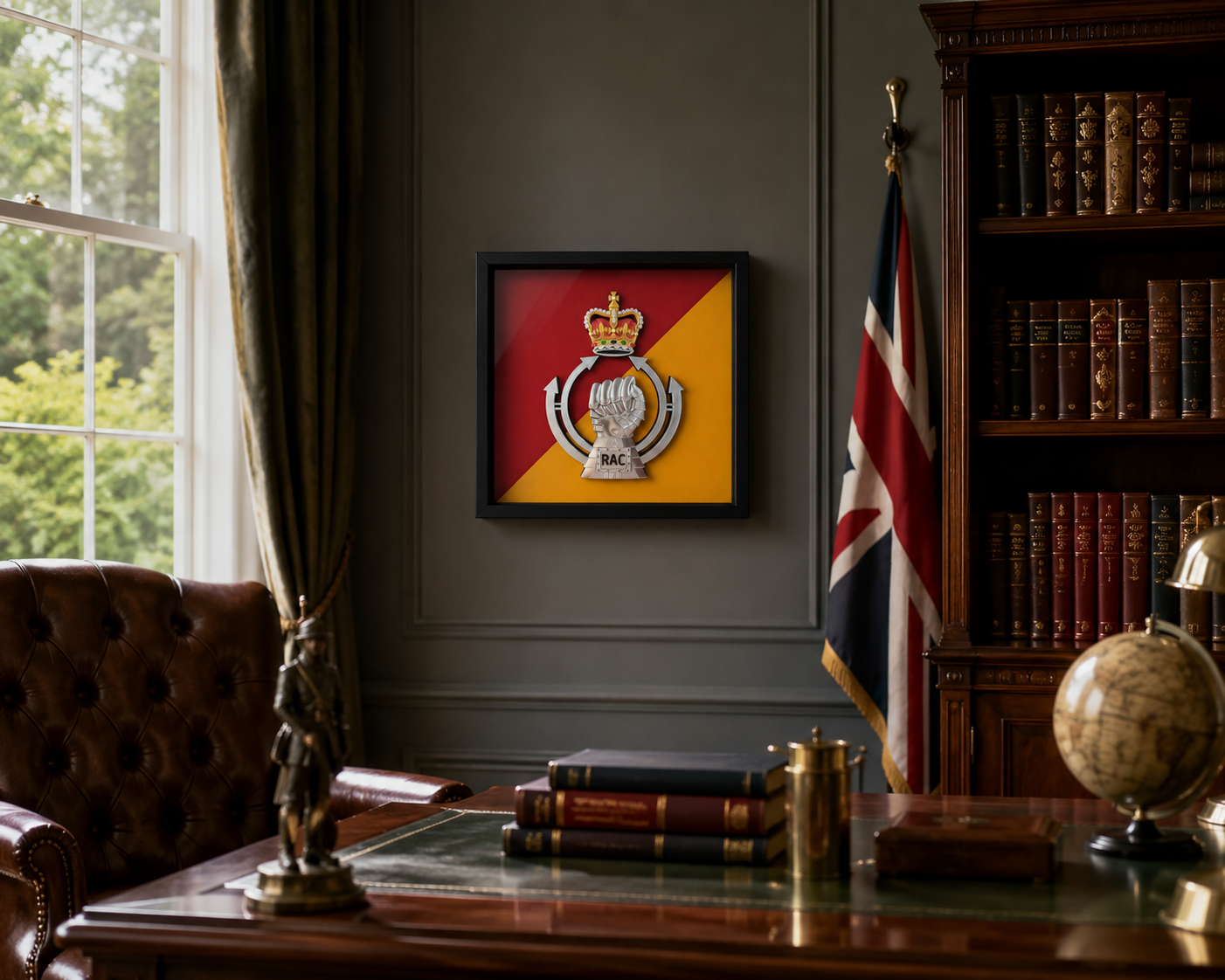 Royal Armoured Corps Queen's Crown Cap Badge Display Frame | Official MOD-Licensed Gift