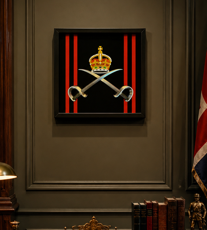 Royal Army Physical Training Corps (RAPTC) Cap Badge Display Frame – King's Crown | Officially Licensed