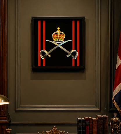Royal Army Physical Training Corps (RAPTC) Cap Badge Display Frame – King's Crown | Officially Licensed