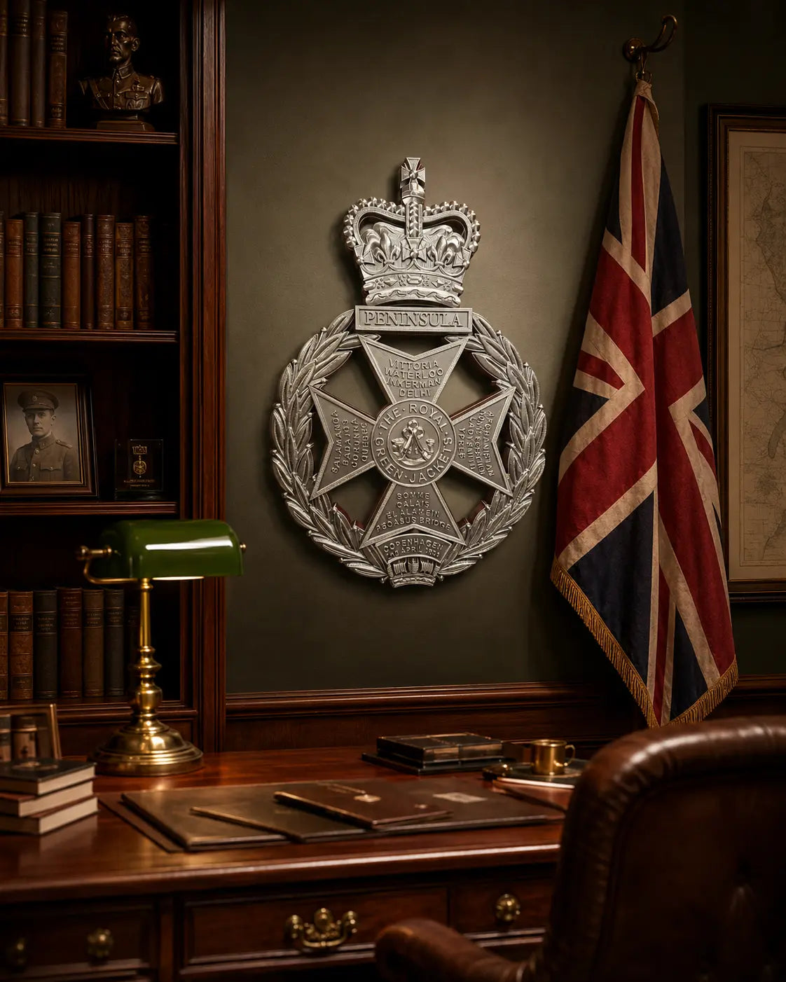 Royal Green Jackets Silver XL Cap Badge | Officially Licensed