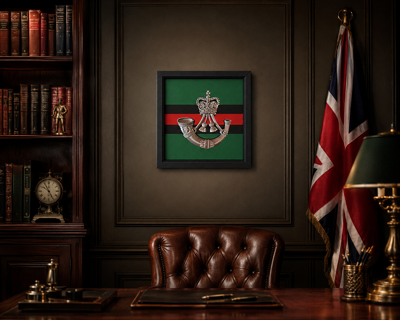 The Rifles Cap Badge Display Frame – Queen's Crown | Officially Licensed