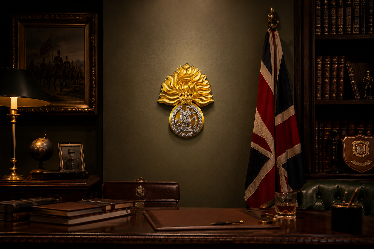 Royal Regiment of Fusiliers Queen's Crown Grenade 3D Printed Cap Badge | Official MOD-Licensed Gift