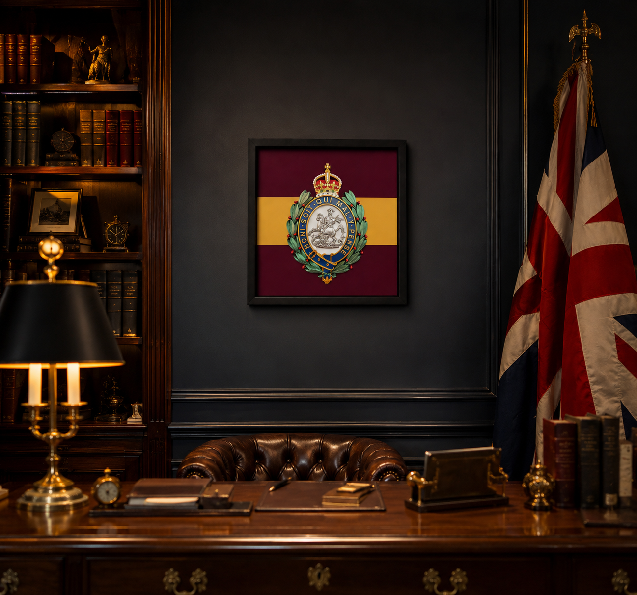 Royal Regiment of Fusiliers Cap Badge Display Frame – King's Crown | Officially Licensed