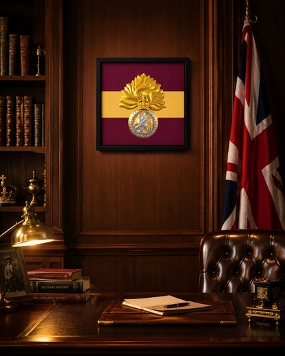 Royal Regiment of Fusiliers King's Crown Grenade Display Frame | Official MOD-Licensed Gift