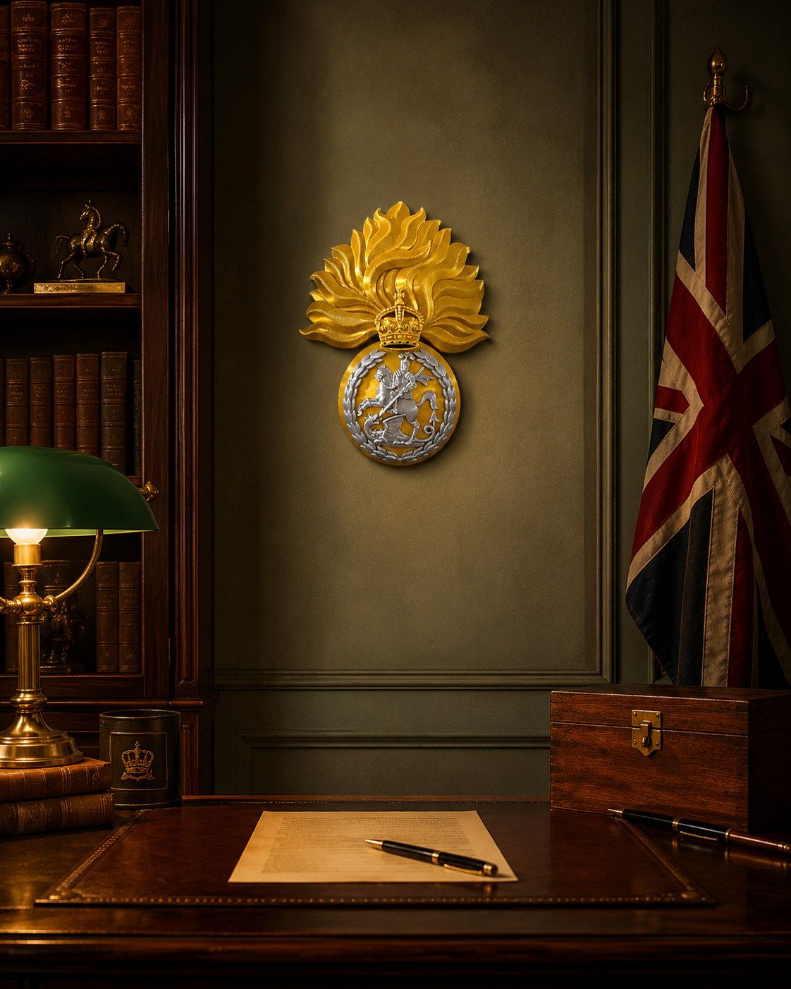 Royal Regiment of Fusiliers King's Crown 3D Printed Cap Badge | Official MOD-Licensed Gift