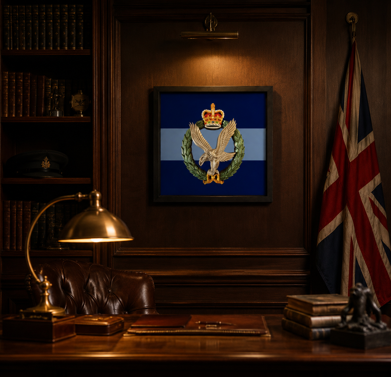Army Air Corps Queen's Crown Cap Badge Display Frame | Official MOD-Licensed Gift