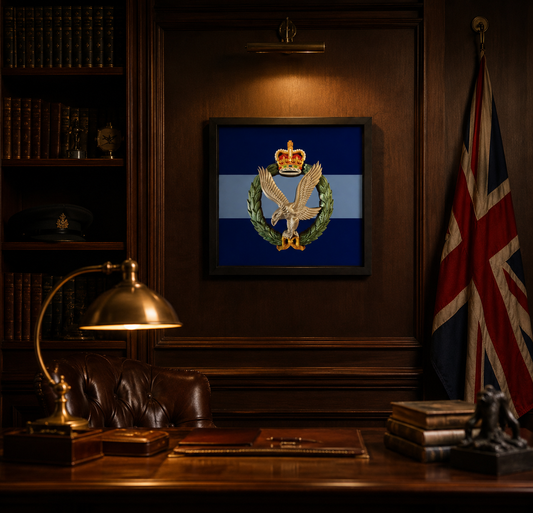 Army Air Corps Cap Badge Display Frame – Queen's Crown | Officially Licensed