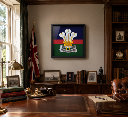 The Royal Welsh Silver, Gold & White Cap Badge Display Frame | Officially Licensed