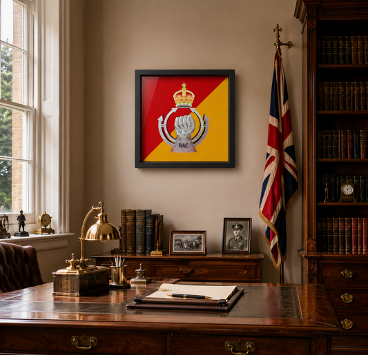 Royal Armoured Corps Cap Badge Display Frame | King's Crown | Officially Licensed