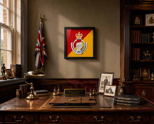 Royal Armoured Corps Cap Badge Display Frame Queen's Crown | Officially Licensed