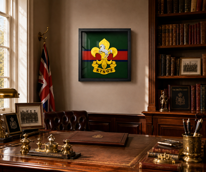 The King's Regiment Cap Badge Display Frame | Officially Licensed