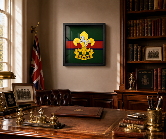 The King's Regiment Cap Badge Display Frame | Officially Licensed