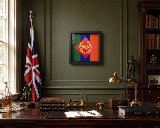 King's Own Royal Border Regiment Beret Badge Regimental Colours Display Frame | Officially Licensed