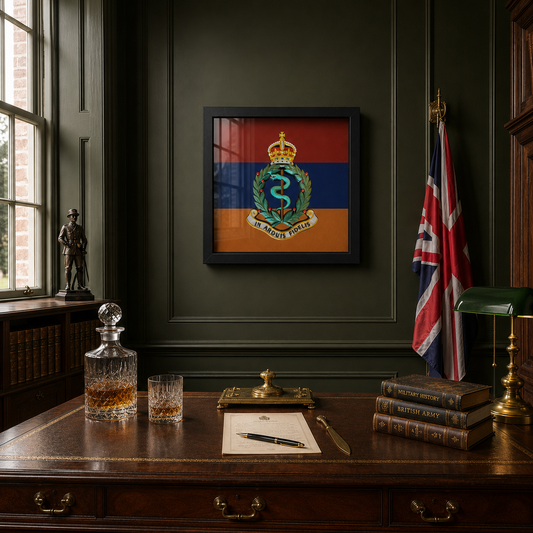 Royal Army Medical Corps King's Crown Cap Badge Display Frame | Officially Licensed