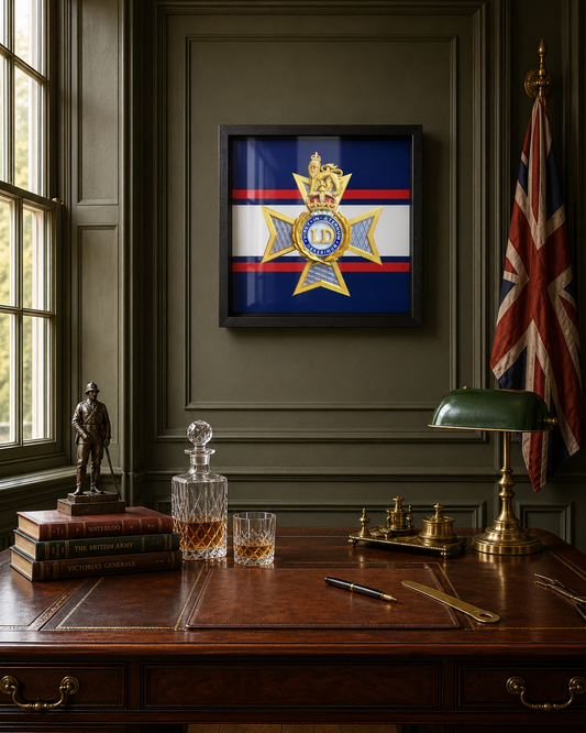 The Light Dragoons Cap Badge Display Frame King's Crown | Officially Licensed