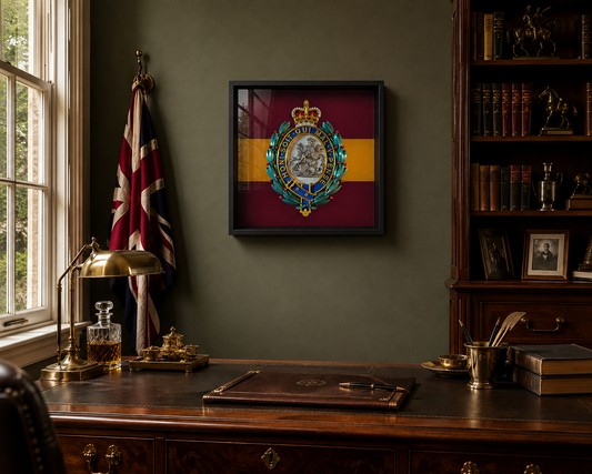 Royal Regiment of Fusiliers Cap Badge Display Frame Queen's Crown | Officially Licensed