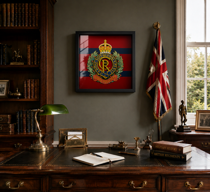 Royal Engineers King's Crown Cap Badge Display Frame | Officially Licensed