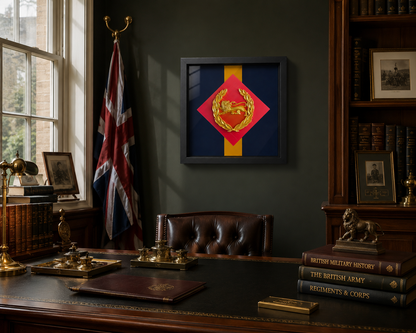 King's Own Royal Border Regiment Beret Badge Stable Belt Display Frame | Officially Licensed