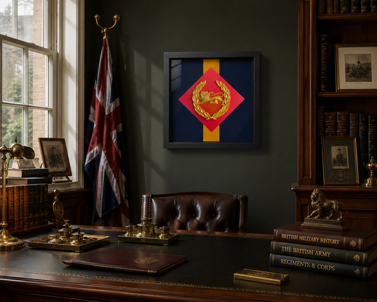 King's Own Royal Border Regiment Beret Badge Stable Belt Display Frame | Officially Licensed